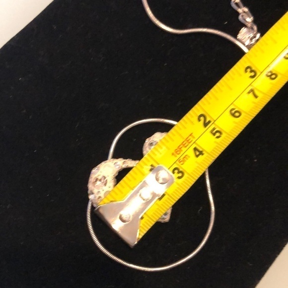 Swarovski Open Heart Stone Pendant Necklace - Picture 7 of 8